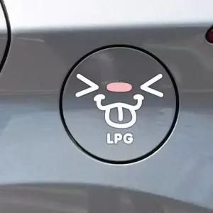 주유구스티커 화이트 LPG 자동차 스티커 차량용 차량