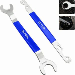 ZKTOOL 팬 클러치 렌치 세트 32MM 및 36MM 공구 렌치 BMW 포드 GM 닷지 쉐보레 지프 제거 키트 워터 펌프 홀더용 풀리 홀더 도구.