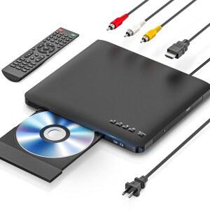 울트라 슬림 DVD 플레이어, TV용 얇은 케이블이 재생 AV 있는 프리 RCA 및 NTSC HD 지원, 디자인, /PAL HDMI USB 리모컨. 0.6인치 픽셀이 다채로운 지역