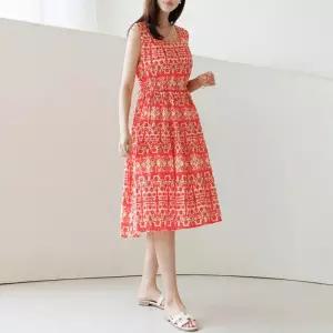 [데드라](88size)티키패턴나시원피스 OPE3069