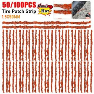 50/100PCS 튜브리스 타이어 수리 스트립 고무 도구 자전거 펑크 플러그 씰 액세서리