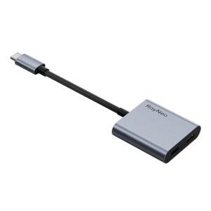 RayNeo USB-C to Glasses 충전 어댑터 - 재생 스위치용(스위치 2 아님) /PS5 /Xbox /Mac /노트북 & DP Alt 모드 장치 100W PD 4K@60Hz 출력 Air 4 /Air 3 시리즈 AR 글래스용