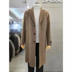 [바쏘옴므] 세이브존03 남자 겨울 브라운 울 캐시 구스 라이너 핸드메이드 롱 코트 (S39931120)