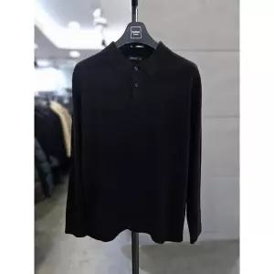 [바쏘옴므] 세이브존03 바쏘옴므 25F/W 남자 블랙 블렌드 니트 카라티 WSAGZ3WT01 (S41218613)