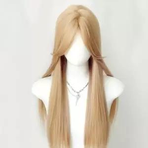 여성 인모 탈색 생머리 통가발 1P 긴머리 자연스러운