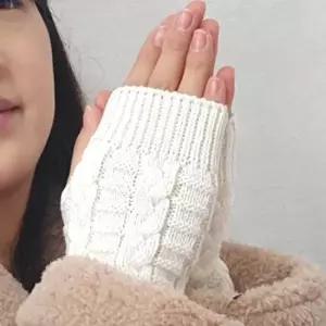 워머 꽈배기 니트 핸드 손 토시 화이트 팔토시 손목