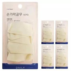 손가락골무(민자) x(5개) 손가락장갑 라텍스 핑거넵