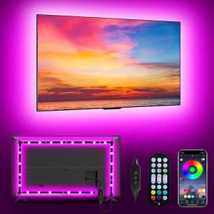 TV LED 백라이트용 MATICOD 조명 32-43인치 뒤에 9.84피트 RGB 스트립 조명 USB 침실 게임 홈 데코용 APP 리모컨 음악 동기화