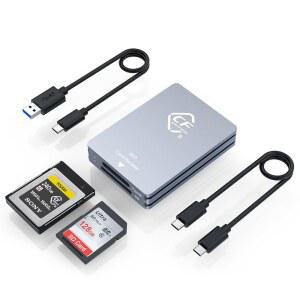 CFEXPRESS 타입 B 및 SD 듀얼 어댑터 윈도우 GEN TO A USB 카드 2 케이블, 10GBPS 3.2 /리눅스 익스프레스 CF /안드로이드 리더기, 메모리 C /USB 슬롯 /맥 호환 미국과