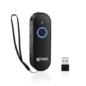 OBZ 미니 블루투스 바코드 스캐너 2D 무선 다용도 휴대용 USB 1D QR 코드 MAC OS WINDOWS IOS ANDROID 태블릿 휴대폰 PC POS(업그레이드 버전)와 함께 작동합니다