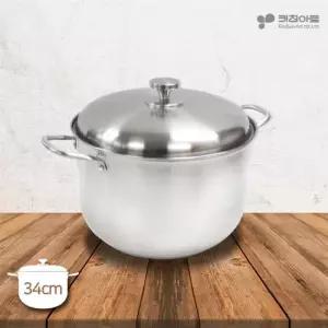 키친아트 퀸즈 IH 304스텐 곰솥냄비 34cm