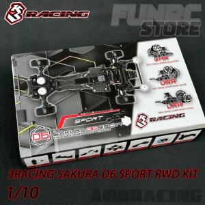 3레이싱 사쿠라 D6 스포츠 RWD 키트 1/10 RC 전기 원격 제어 모델 자동차 드리프트 성인