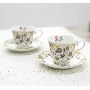 앤틱 고급 커피잔 2인세트 1P 예쁜 아무 찻 티컵 찻잔