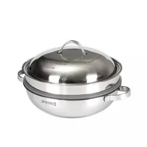 국내산 키친아트 통삼중 올스텐 2단찜냄비 전골 28cm