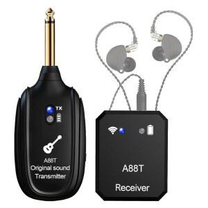 INGPARTNER 무선 인이어 모니터 시스템, 2.4GHZ (A88T) IEM 모니터링 밴드용 스튜디오,