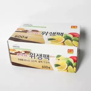 TBZ 온누리 위생팩 600매 비닐봉투 일회용품 비닐팩 위생