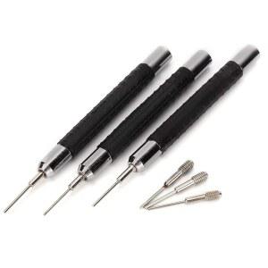 시계 밴드 링크 리무버 핀 체인 0.8MM 스트랩 0.9MM 0.7MM 조절 수리 펀치 공구 세트 도구,