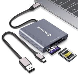 MOMAN CFEXPRESS 카드 리더기, 10GBPS USB 휴대폰, GEN 태블릿, IN B, SD 3 3.1 커넥터 1 리더 노트북용 2 A, 고속 메모리 카메라 타입
