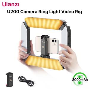 Ulanzi U-200 링 라이트 사진 LED 비디오 BI 컬러 전화 클립 콜드 슈, 유튜브 리그 램프용