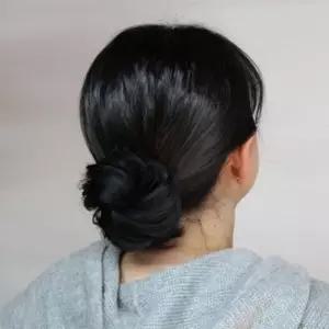 올림머리 똥머리가발 가발 집게핀형 액세서리 헤어