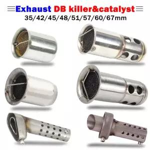 Acrapovic용 오토바이 배기 머플러 촉매 DB 킬러 소음기 SC용 소음 제거기 35mm 42mm 45mm 48mm 51mm 60mm