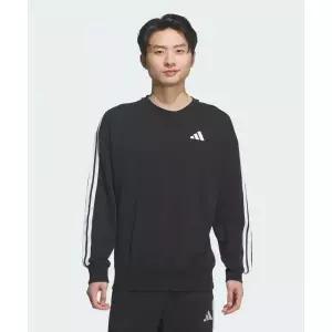 매장정품 아디다스 ADIDAS 에센셜 플러스 루스 핏 3-스트라이프 프렌치 테리 스웨트셔츠 KF3714 301018