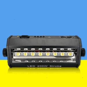DMX 디스코 LED 스트로브 조명, 화이트 색상, 클럽 DJ 파티 자동 및 사운드 제어 무대 200W
