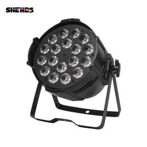 알루미늄 합금 LED 파 18x12W RGBW 4in1 캔 64 스포트라이트 Dj 프로젝터 워시 무대 조명