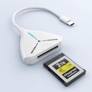 CFEXPRESS 타입 B 카드 리더기, USB 익스프레스 포함, OS와 /리눅스 2 OS 맥 호환 TANSFER 10GBPS 고속 카드용, /윈도우 커넥터 3.2 GEN C CF /크롬 메모리