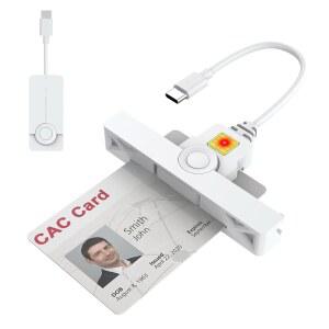 CAC 리더 타입 C, USB C DOD C) 및 밀리터리 OS, 리더기 스마트폴드 리눅스와 액세스 호환(미니 윈도우, 카드 ID 휴대용 리더기, 접이식 리더, 맥 스마트 공용