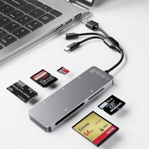 메모리 스틱 프로 듀오 어댑터 5-IN-1 /XD /USB-C C 리더기, 멀티 용 지원, PC 픽처 /MS 리더 SD /TF / /CF A+USB 라이트닝+USB 카드