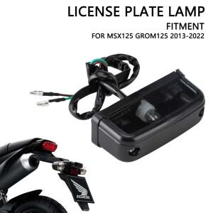혼다 MSX125 Grom125 2013-2022 먼지 핏 자전거 번호판 라이트 용 오토바이 액세서리 램프