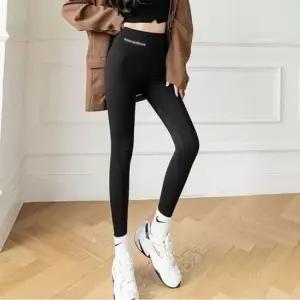 셀럽하우스 여자 블랙 하이웨스트 땀복레깅스 복부커버 헬스복