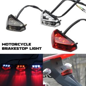 미니 오토바이 LED 테일 라이센스 12V 후면 브레이크 램프  먼지 자전거 ATV 헬기 스쿠터 크루저 번호판