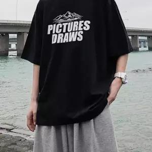 깔끔한 데일리 영문 디자인 프린팅 티셔츠 코디