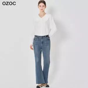 [오조크(OZOC)] 세미 부츠컷 데님 팬츠(택가격: 98000원)