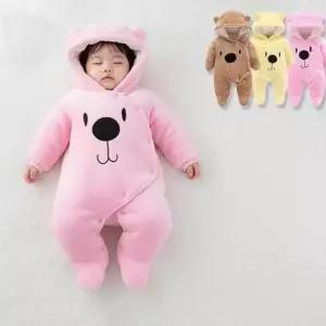 애기우주복 보드라운 곰돌이 아동후드 우주복 204293