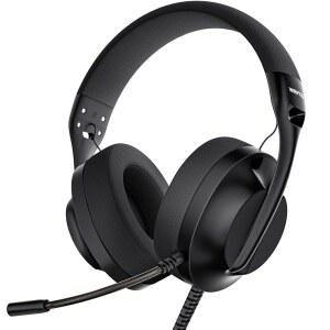 WIRWTRU S30 게이밍 헤드셋, 마이크 포함, (블랙) 노이즈 귀마개용 헤드폰 PC, 시리즈 XBOX, X|S, 캔슬링 유선 198G PS5, XBOX 부드러운 경량 스위치, PS4, 마이크, 디자인,