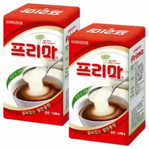 동서 프리마 업소용 1.2kg 2개자판기 커피 프림 가루 다방 크림 용크림