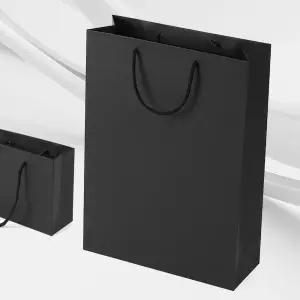 PrimeBulk 나이스 쇼핑백 5p(32x44cm) 종이가방 종이백 포장 선물용 선물백 검정 행사 답례품 봉투 단체