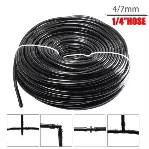 정원 급수 4/7mm 호스 PVC 마이크로 관개 파이프 1/4 튜브 물방울 시스템 온실 분재 용 스프링클러