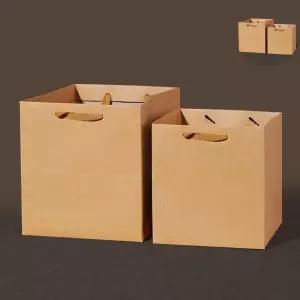 종이가방제작 크라프트 무지 종이 가방 쇼핑백 20x20x20cm DD-10316