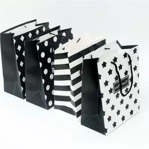 코팅 모던 무늬 쇼핑백 중32x26x12cm 10매 랜덤 디자인포장 데코 페이퍼 포장 선물 종이
