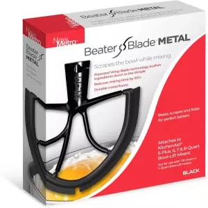 새로운 메트로 디자인 XLMAX 메탈 비터 블레이드 키친에이드 5+ 6 7 8쿼트 스탠드 믹서 블랙과 함께 작동