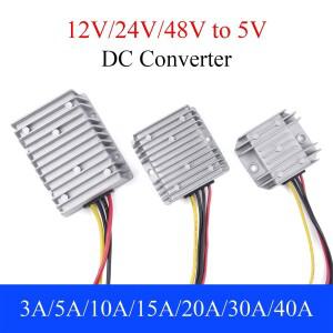 12V/24V/48V ~ 5V DC 전력 변환기 3A 10A 벅 레귤레이터 자동차 용 스텝 다운 공급 모듈