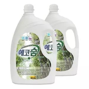 섬유탈취제 에코숨 2.5L X 2개 피톤치드향냄새제거 실내 옷장 다용도 실내용 탈취제 패브리즈 페브리즈 업
