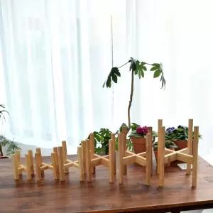 사각 원목 화분 받침대 우드스텐 21cm 용인테리어화분받침 나무받침 받침 홈가닝 스탠 통기성이좋은 가닝