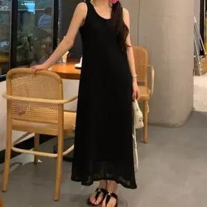 민소매원피스 라운드넥 펀칭 레이스 여름 바캉스룩
