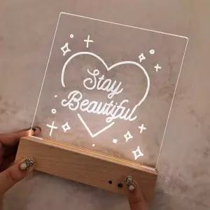 DIY 충전식 무선 아크릴 무드등 인터리어 조명 AM-07등 아크릴등 감성등 램프 인테소품 인테 등만들기 방과