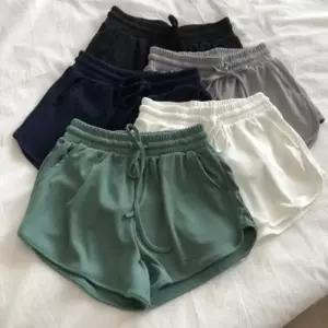 여성 추리닝 밴딩 트레이닝 숏팬츠 바지 3부 반바지 여름 시원한 아이스실크